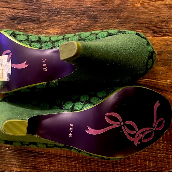 Poetic Licence Green Polka Dot Heels - Picture 8 of 8